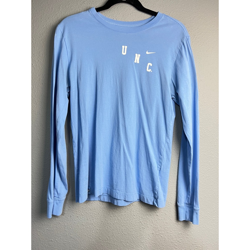 Nike UNC Tar Heels Long Sleeve Tee Carolina Blue Sports Fan Mens Small
